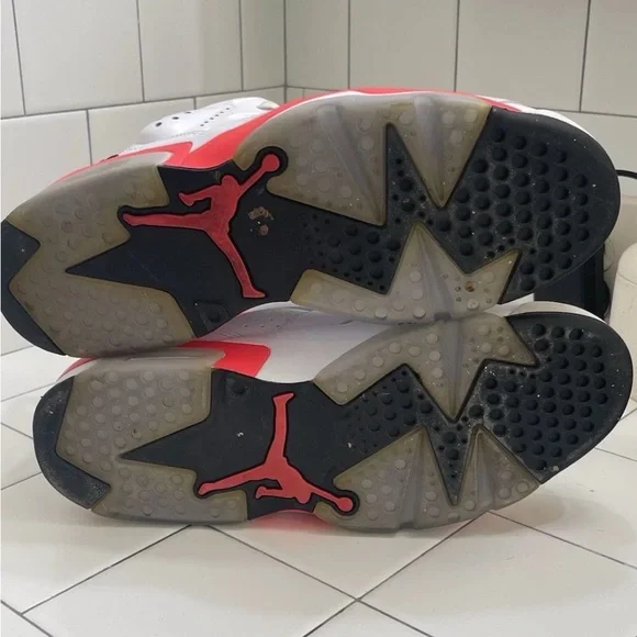 Nike Air Jordan 6 Retro White Infrared - Men's Size 10.5 - Picture 7 of 7